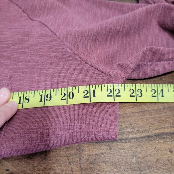 Prana Hensley Organic Cotton Long Sleeve Purple Shirt Women's sz Large - Picture 6 of 7